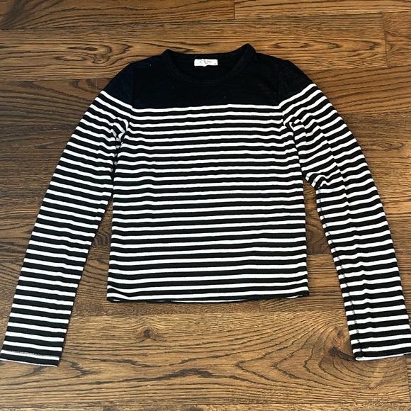 rag & bone Navy and White Striped Long Sleeve Top - Picture 3 of 8